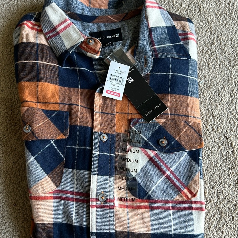 Ocean Current Flannel Medium
